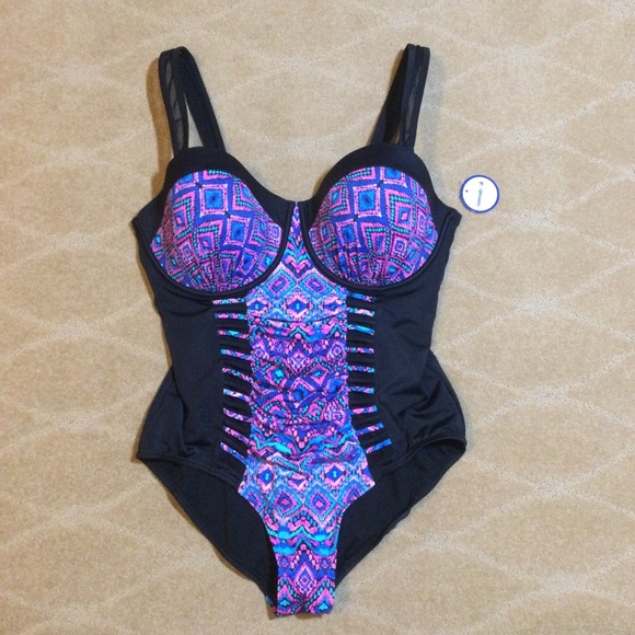 Swimsuits For All NWT Ruched Underwire One-Piece Swimsuit, 18 - Picture 2 of 10